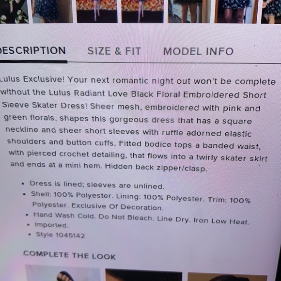 NWT Lulus Radiant Love Black Embroidered Skater Dress S - Picture 4 of 14